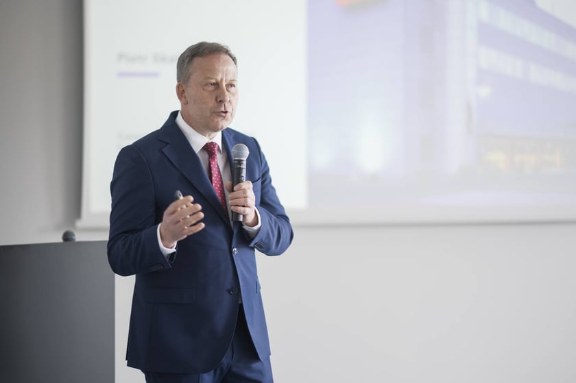 Uczestnicy obchodów 10-lecia 3M Global Service Center  we Wrocławiu.