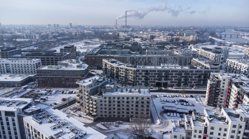 Dawny elewator i okolice ul. Rychtalskiej, styczeń 2024