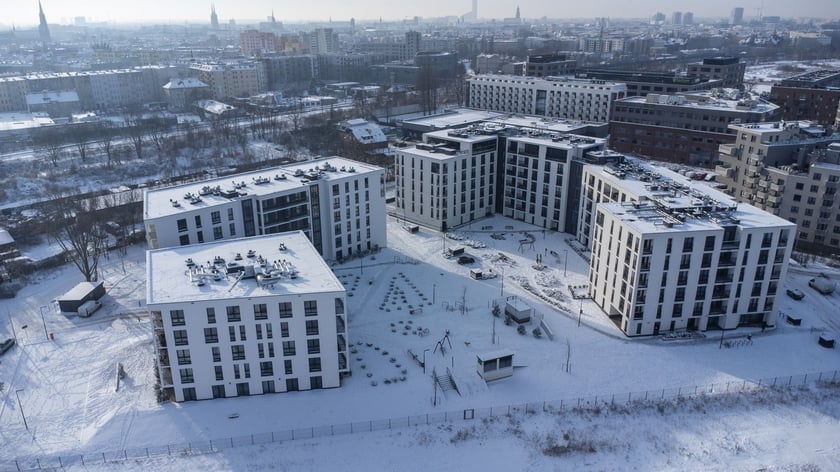 Dawny elewator i okolice ul. Rychtalskiej, styczeń 2024