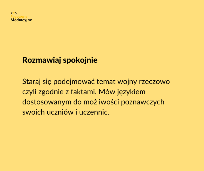 rozmawiaj spokojnie