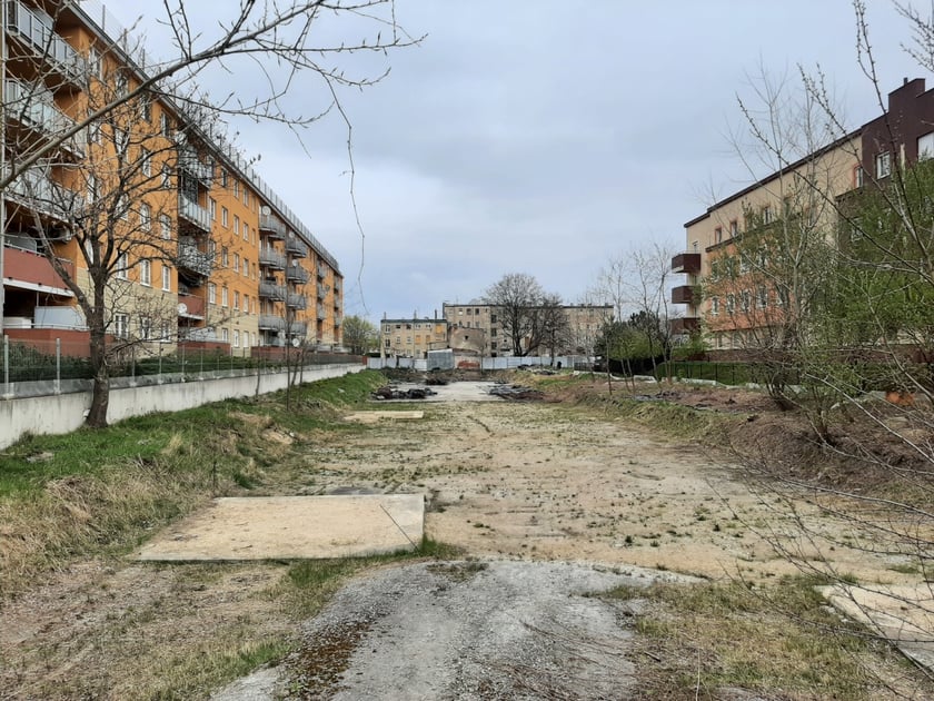 przestrzeń międzyblokowa przy ulicy Głubczyckiej