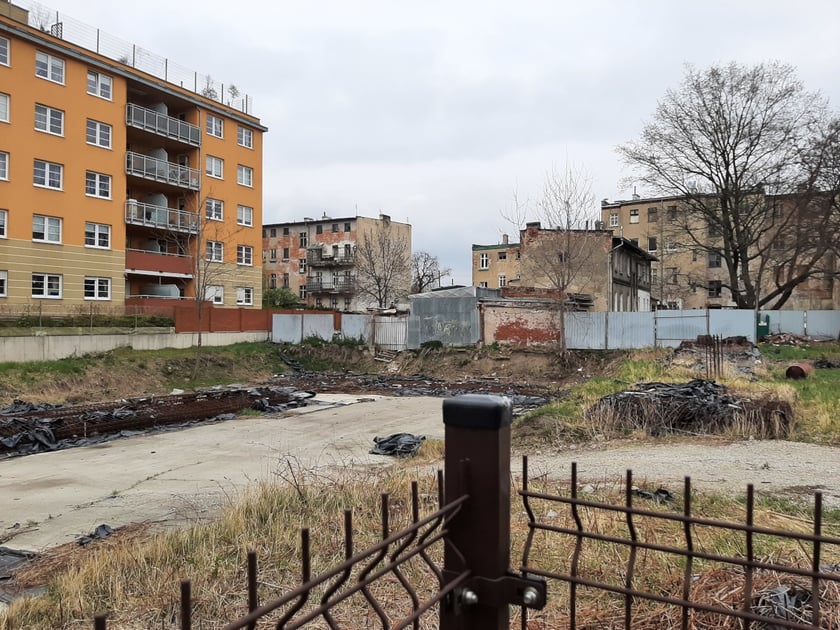 przestrzeń międzyblokowa przy ulicy Głubczyckiej