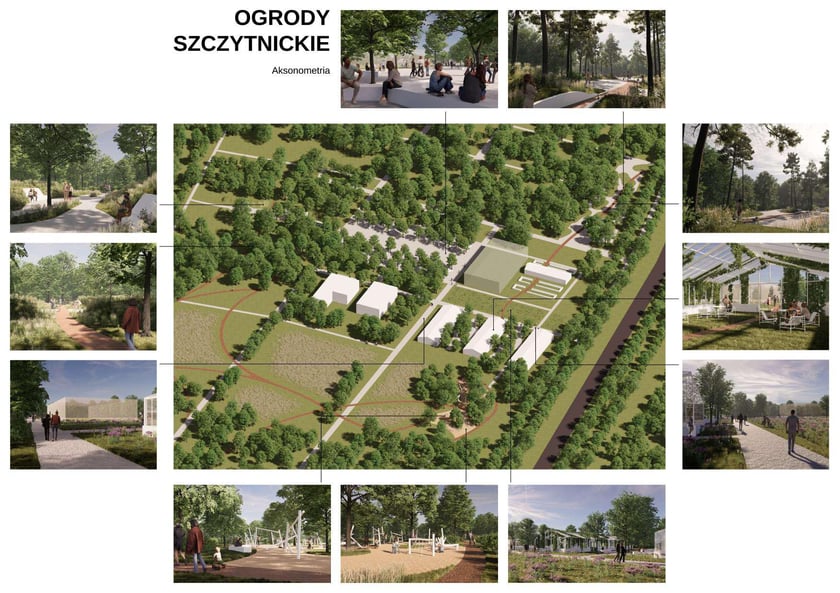 Ogrody Szczytnickie - wizualizacja koncepcji projektowej