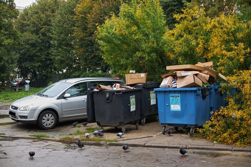 Widok na podwórko w kwartale ulic: Pereca, Szczęśliwej, Jemiołowej i Lwowskiej.