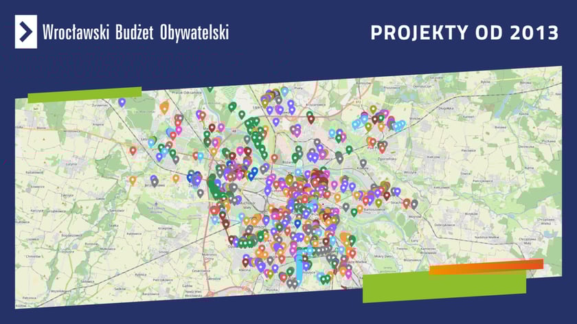 mapa projektów WBO od 2013 roku