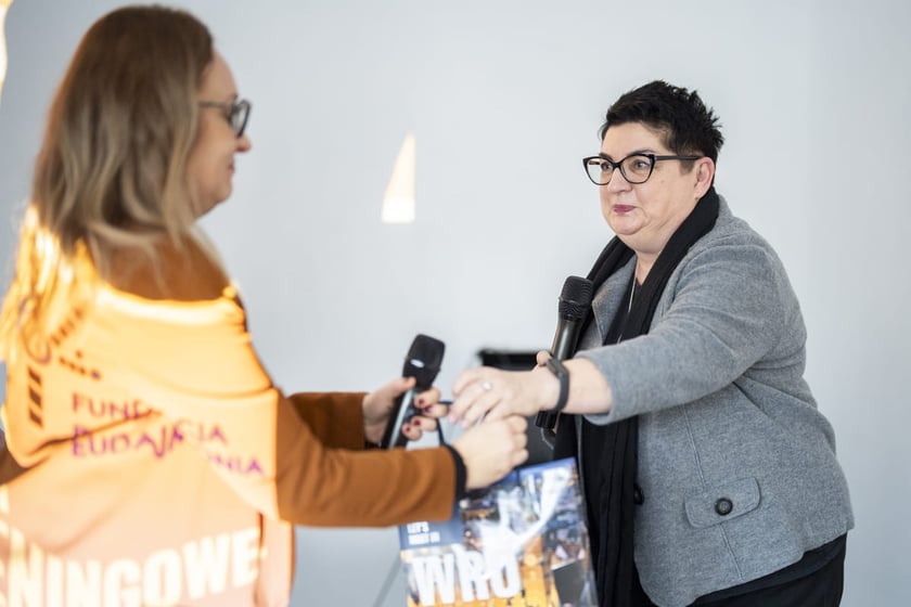 Otwarcie Centrum Edukacyjno-Treningowego przy placu Legion&oacute;w 1-2. Wrocław, 15.01.2025. Z lewej Joanna Burkiewicz, z prawej Beata Bernacka