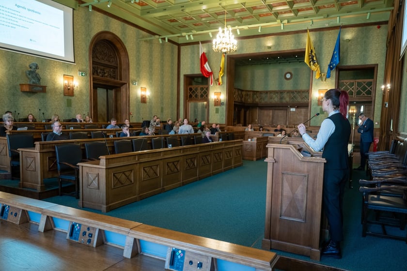 Szkolenie dla osiedlowych radnych ze składania wniosków do Funduszu Osiedlowego. 29 stycznia, sala sesyjna w Ratuszu