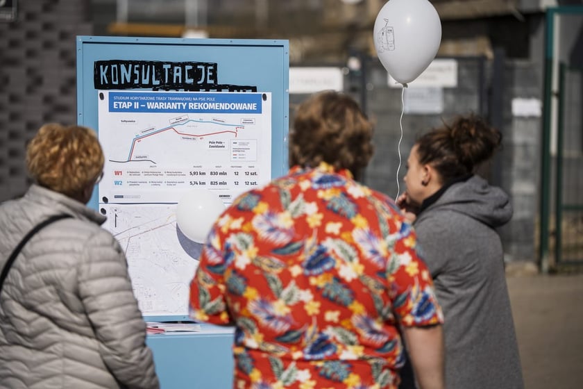 Kosnultacje społeczne na temat przebiegu trasy tramwajowej na Psie Pole