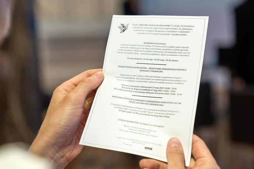 Spotkanie inaugurujące projekt dotyczący zarządzania lokalnymi konfliktami Wszystko zaczyna się od rozmowy