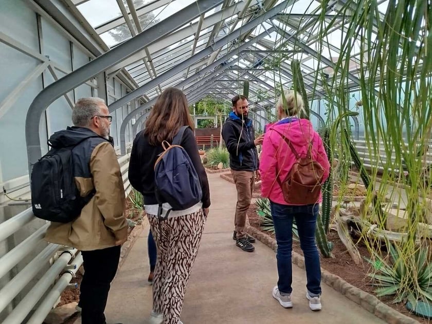 Kaktusiarnia w Ogrodzie Botanicznym. Wizyta studyjna we Wrocławiu w ramach projektu GreenPlace.