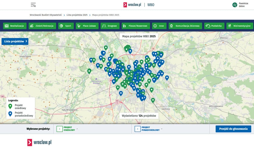 Powiększ obraz: <p>Mapa projektów WBO 2025</p>