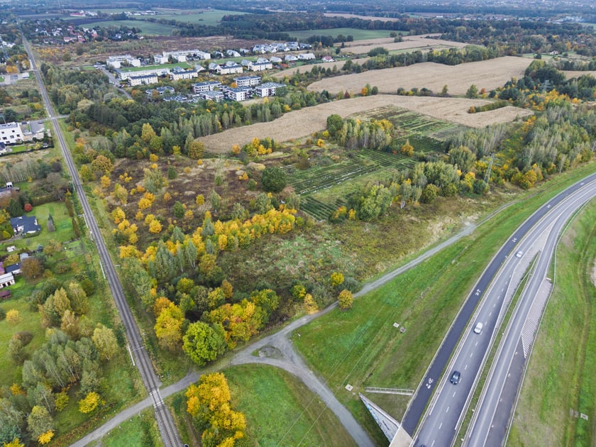 Lokalizacja planowanego parku. Teren pomiędzy ul. Błotną, Ubocze a Wschodnią Obwodnicą Wrocławia.