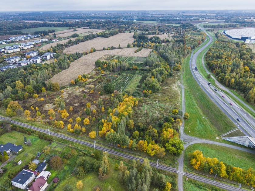 Lokalizacja planowanego parku. Teren pomiędzy ul. Błotną, Ubocze a Wschodnią Obwodnicą Wrocławia.
