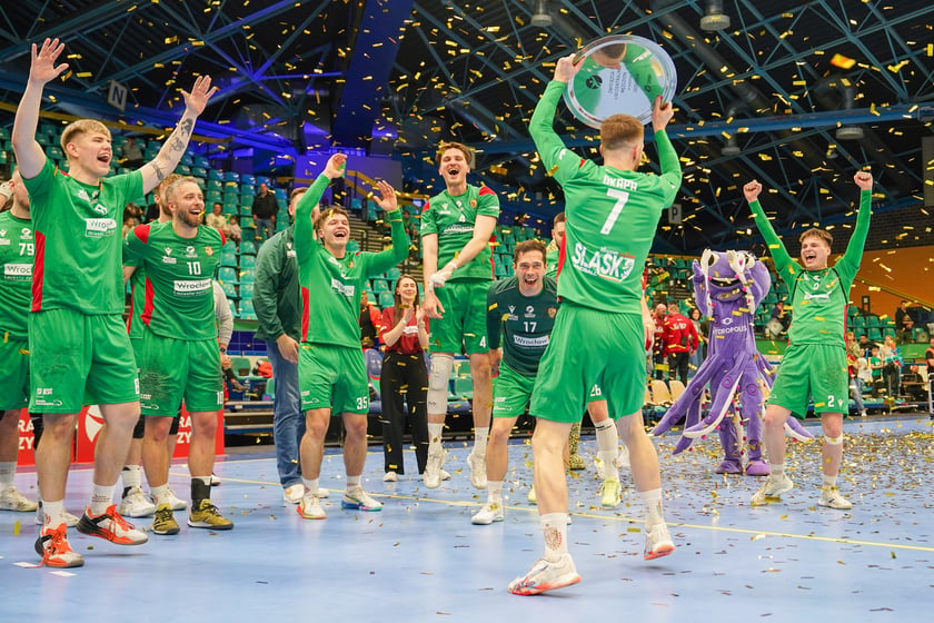 Powiększ obraz: Mecz piłki ręcznej Śląsk Wrocław - Jurand Ciechanów w hali Orbita i awans wrocławskiej drużyny do Orlen Superligi - 9 maja 2026 r.