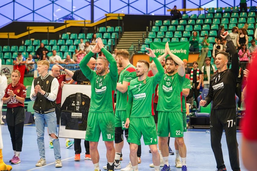 Powiększ obraz: Mecz piłki ręcznej Śląsk Wrocław - Jurand Ciechanów w hali Orbita i awans wrocławskiej drużyny do Orlen Superligi - 9 maja 2026 r.