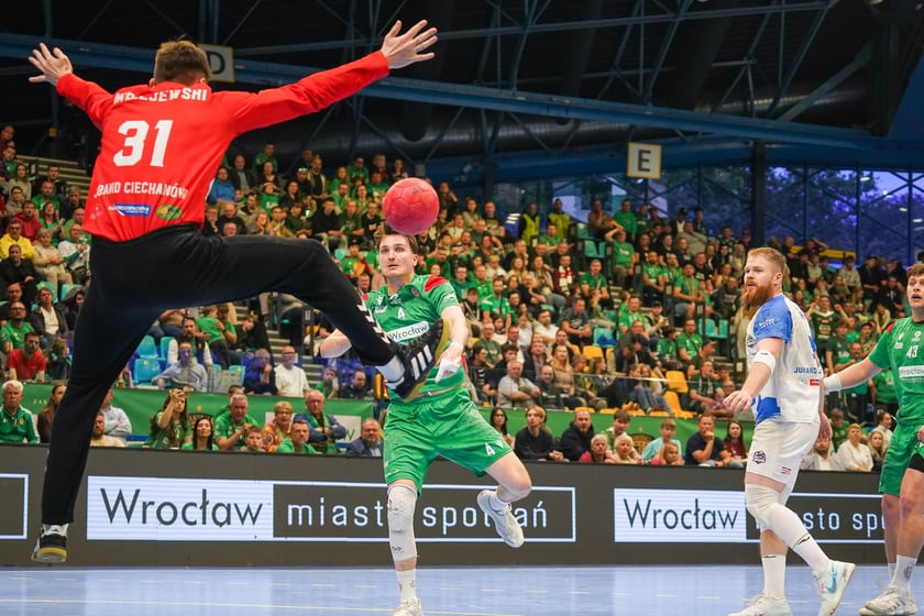 Powiększ obraz: Mecz piłki ręcznej Śląsk Wrocław - Jurand Ciechanów w hali Orbita i awans wrocławskiej drużyny do Orlen Superligi - 9 maja 2026 r.