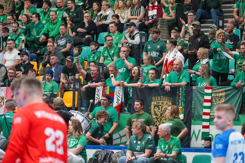 Powiększ obraz: Mecz piłki ręcznej Śląsk Wrocław - Jurand Ciechanów w hali Orbita i awans wrocławskiej drużyny do Orlen Superligi - 9 maja 2026 r.