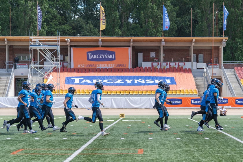 Powiększ obraz: Mecz półfinałowy futbolu amerykańskiego na Stadionie Olimpijskim - Panthers Wrocław - Silesia Rebels Katowice, 11 lipca 2026 r.