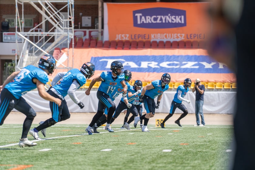 Powiększ obraz: Mecz półfinałowy futbolu amerykańskiego na Stadionie Olimpijskim - Panthers Wrocław - Silesia Rebels Katowice, 11 lipca 2026 r.