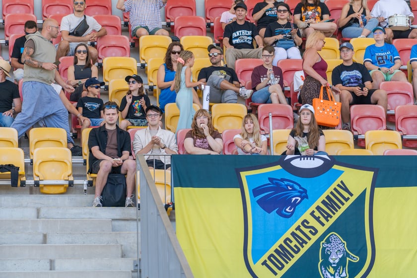 Powiększ obraz: Mecz półfinałowy futbolu amerykańskiego na Stadionie Olimpijskim - Panthers Wrocław - Silesia Rebels Katowice, 11 lipca 2026 r.