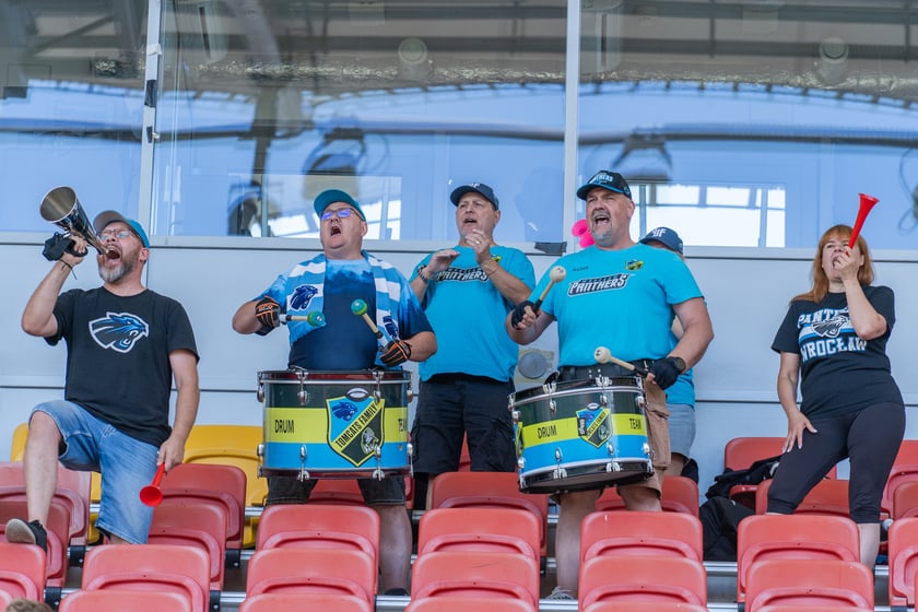 Powiększ obraz: Mecz półfinałowy futbolu amerykańskiego na Stadionie Olimpijskim - Panthers Wrocław - Silesia Rebels Katowice, 11 lipca 2026 r.