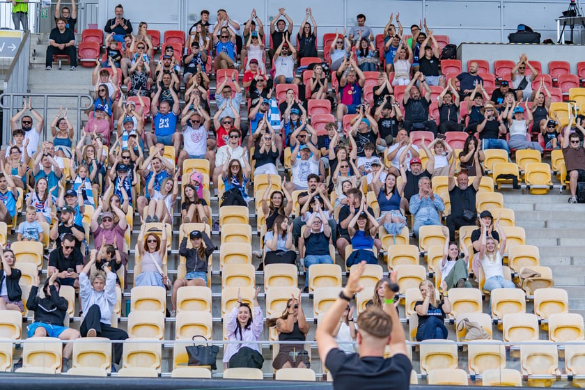 Powiększ obraz: Mecz półfinałowy futbolu amerykańskiego na Stadionie Olimpijskim - Panthers Wrocław - Silesia Rebels Katowice, 11 lipca 2026 r.