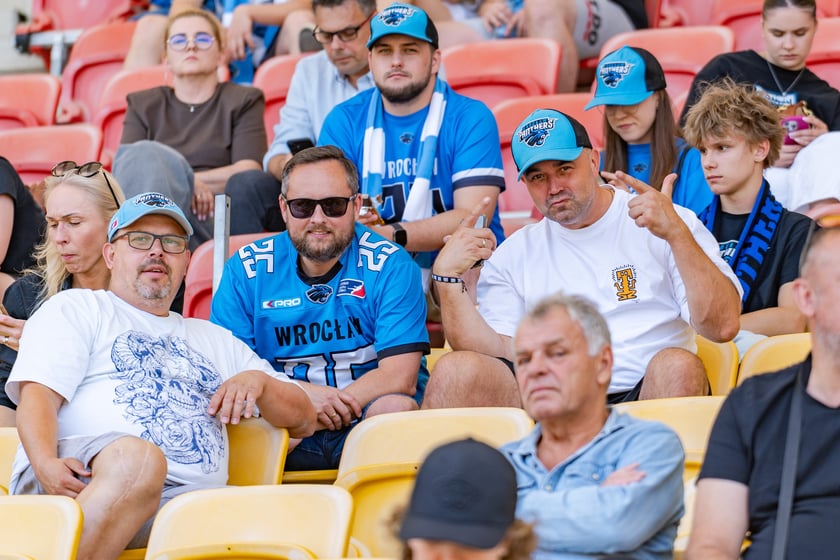 Powiększ obraz: Mecz półfinałowy futbolu amerykańskiego na Stadionie Olimpijskim - Panthers Wrocław - Silesia Rebels Katowice, 11 lipca 2026 r.