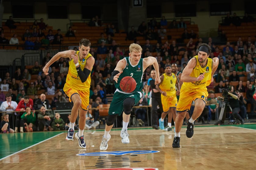 Zdjęcia z meczy Śląska Wrocław z Gran Canarią 11 stycznia 2023 w Hali Stulecia