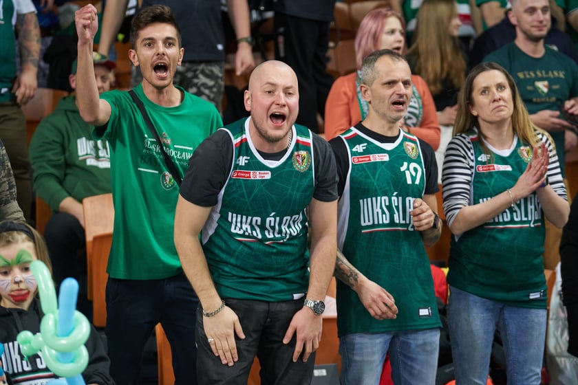 Zdjęcia z meczy Śląska Wrocław z Gran Canarią 11 stycznia 2023 w Hali Stulecia