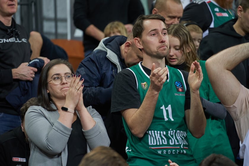 Zdjęcia z meczy Śląska Wrocław z Gran Canarią 11 stycznia 2023 w Hali Stulecia