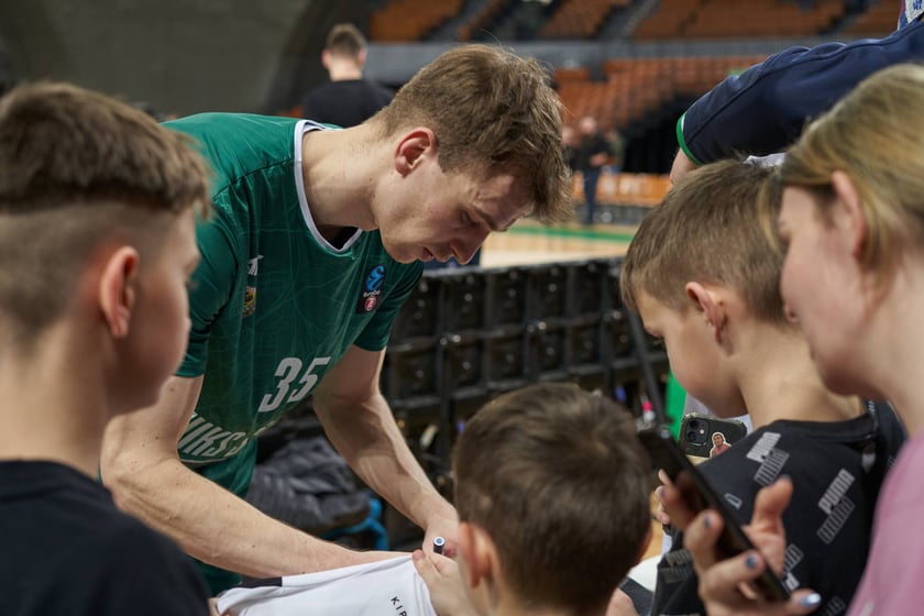 Zdjęcia z meczy Śląska Wrocław z Gran Canarią 11 stycznia 2023 w Hali Stulecia