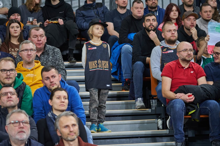 Zdjęcia z meczy Śląska Wrocław z Gran Canarią 11 stycznia 2023 w Hali Stulecia