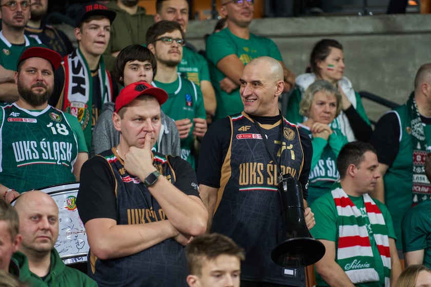Zdjęcia z meczy Śląska Wrocław z Gran Canarią 11 stycznia 2023 w Hali Stulecia