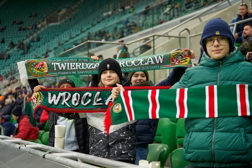 Zdjęcia z sobotniego (11 lutego) meczu Śląska Wrocław z Koroną Kielce na stadionie na Pilczycach