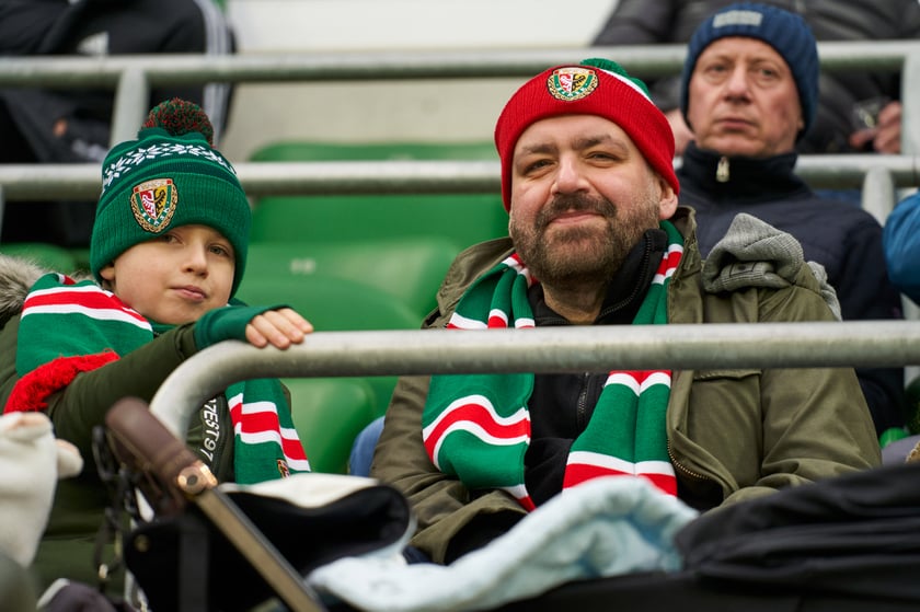Zdjęcia z sobotniego (11 lutego) meczu Śląska Wrocław z Koroną Kielce na stadionie na Pilczycach