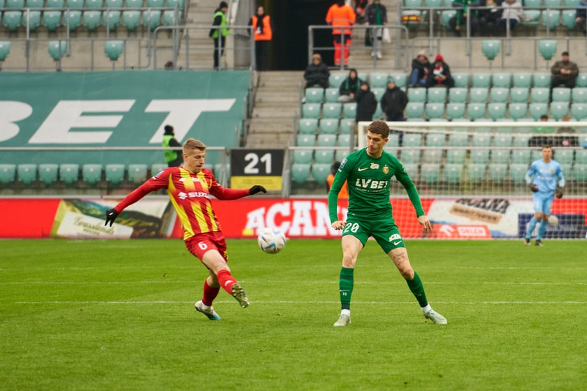 Zdjęcia z sobotniego (11 lutego) meczu Śląska Wrocław z Koroną Kielce na stadionie na Pilczycach