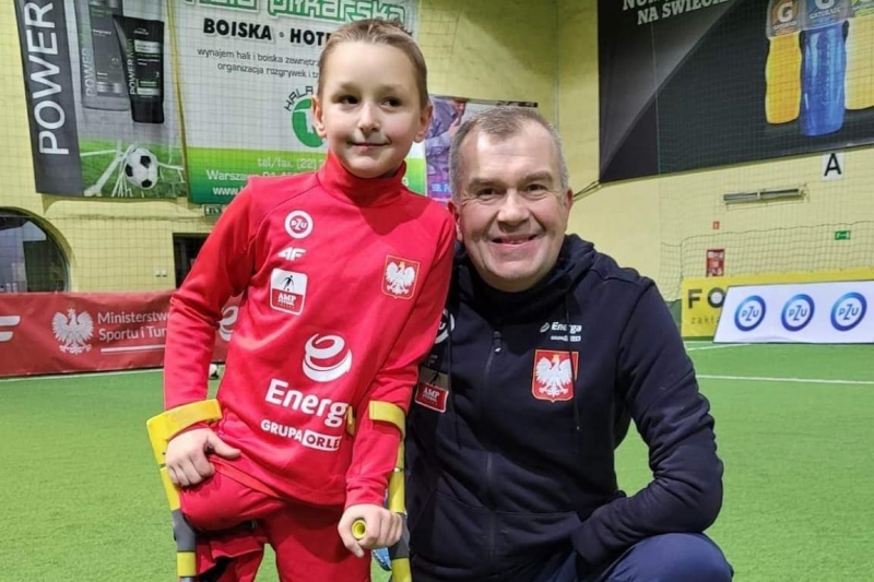 Maciej Wielebiński i trener Krzysztof Węgrzyn