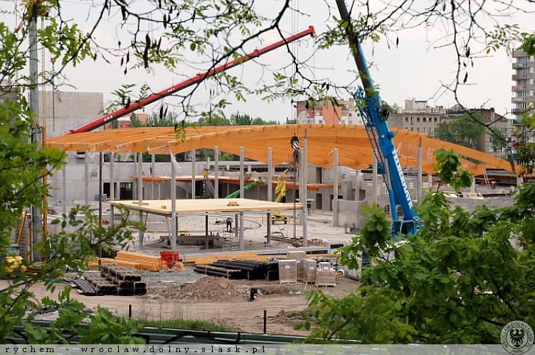 Aquapark we Wrocławiu przy ul. Borowskiej w trakcie budowy