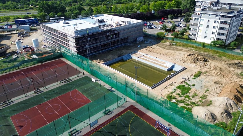 Aquapark na Zakrzowie we Wrocławiu. Zdjęcia z budowy