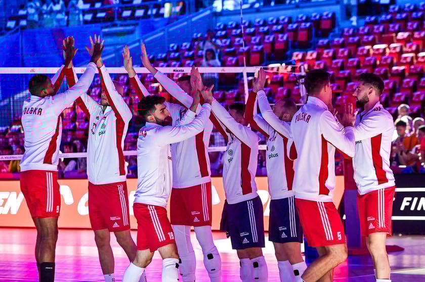 Siatkarze polskiej reprezentacji podczas meczu z Japonią w p&oacute;łfinale Ligi Narod&oacute;w