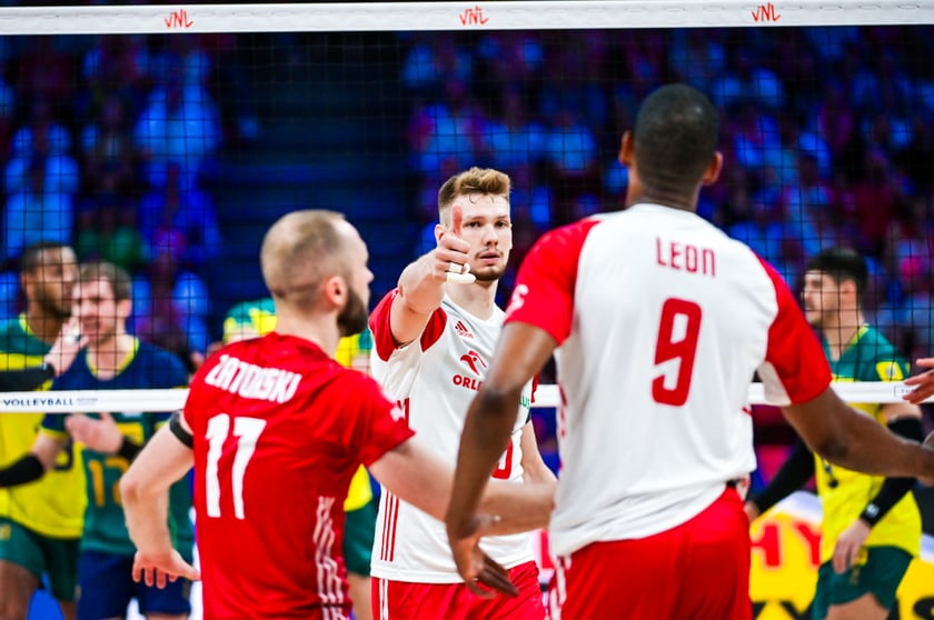Siatkarze polskiej reprezentacji podczas ćwierćfinałów Ligi Narodów