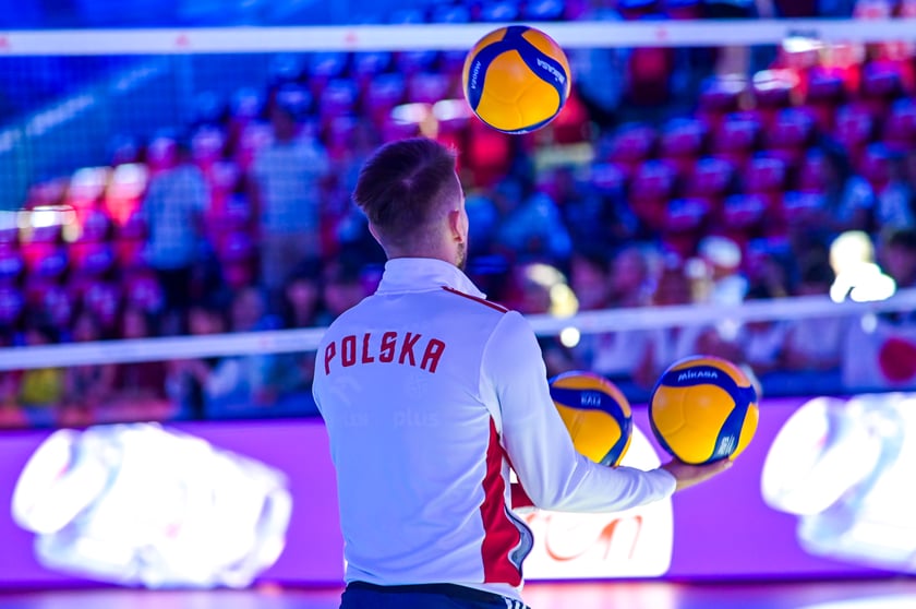 Polscy siatkarze podczas półfinałowego meczu z Japonią w Lidze Narodów