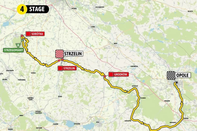 Tour de Pologne 2023. Trasa na Dolnym Śląsku - etap IV
