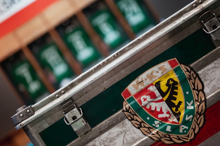 Herb Śląska na skrzyni w szatni, 2022