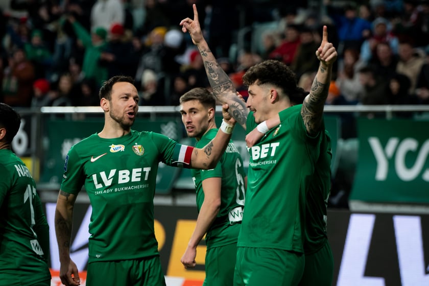 Radość po golu dla Śląska - rok 2023