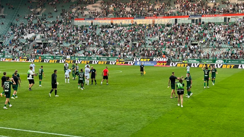 Mecz Śląska Wrocław z Lechem Poznań.