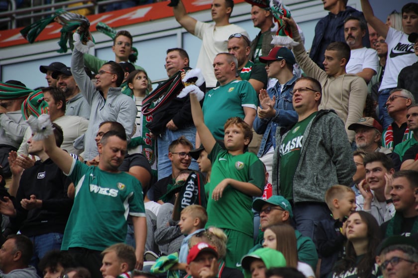 Śląsk Wrocław wygrał z Piastem Gliwice - zdjęcia kibiców