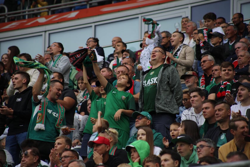 Śląsk Wrocław wygrał z Piastem Gliwice - zdjęcia kibiców