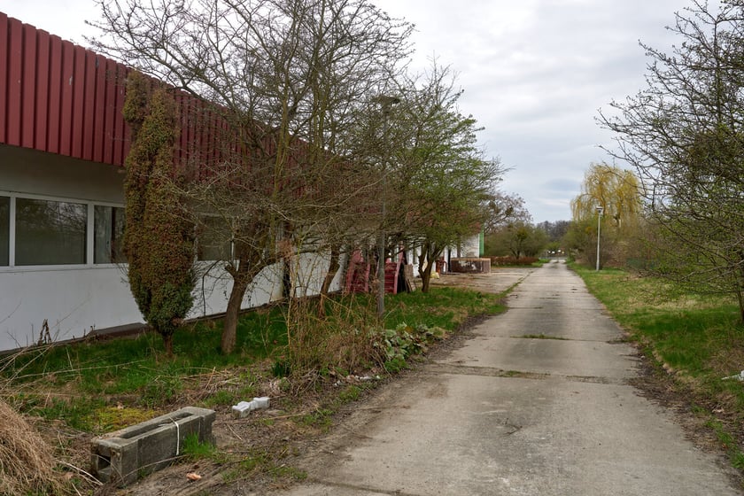 Teren dawnego kąpieliska na Kłokoczycach - stan udokumentowany na fotografii w  marcu 2023.