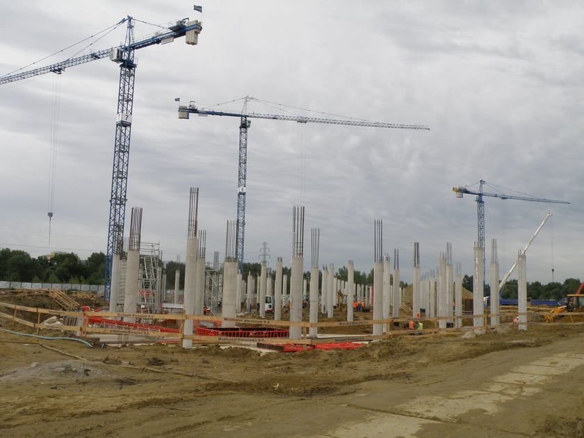 Budowa Tarczyński Areny we Wrocławiu w latach 2009-2011